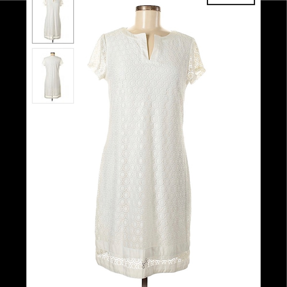 isaac mizrahi live white lace eyelet dress